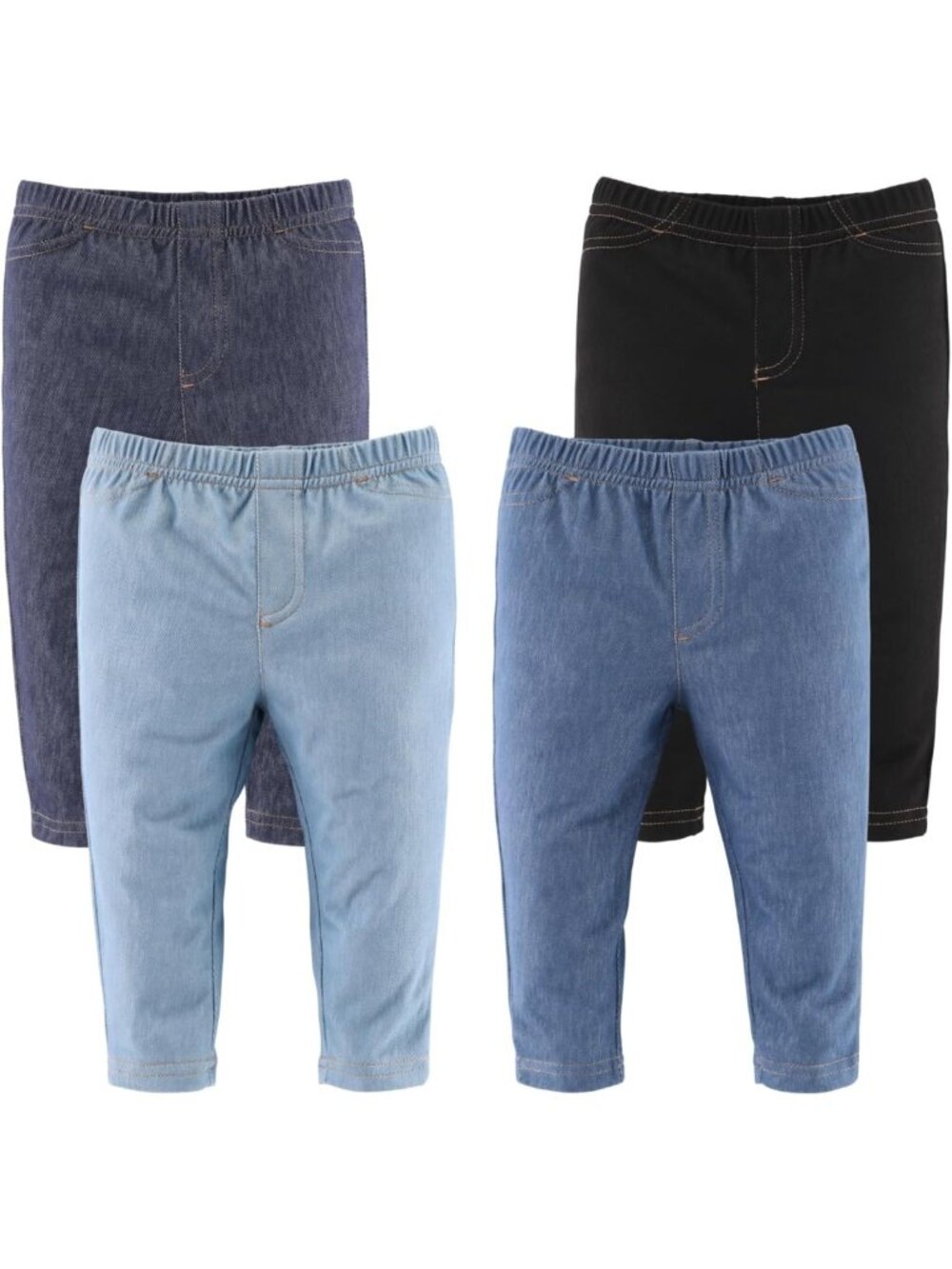 Soft Stretchy Jeggings Set for Infants & Toddlers - Denim Pants for Boys & Girls